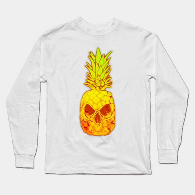 Pineapple Skull Long Sleeve T-Shirt by BoneArtPetite